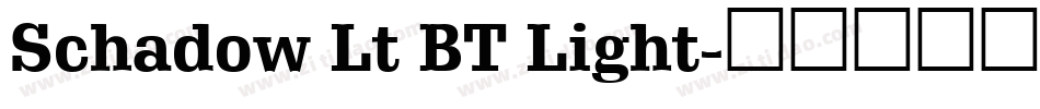 Schadow Lt BT Light字体转换